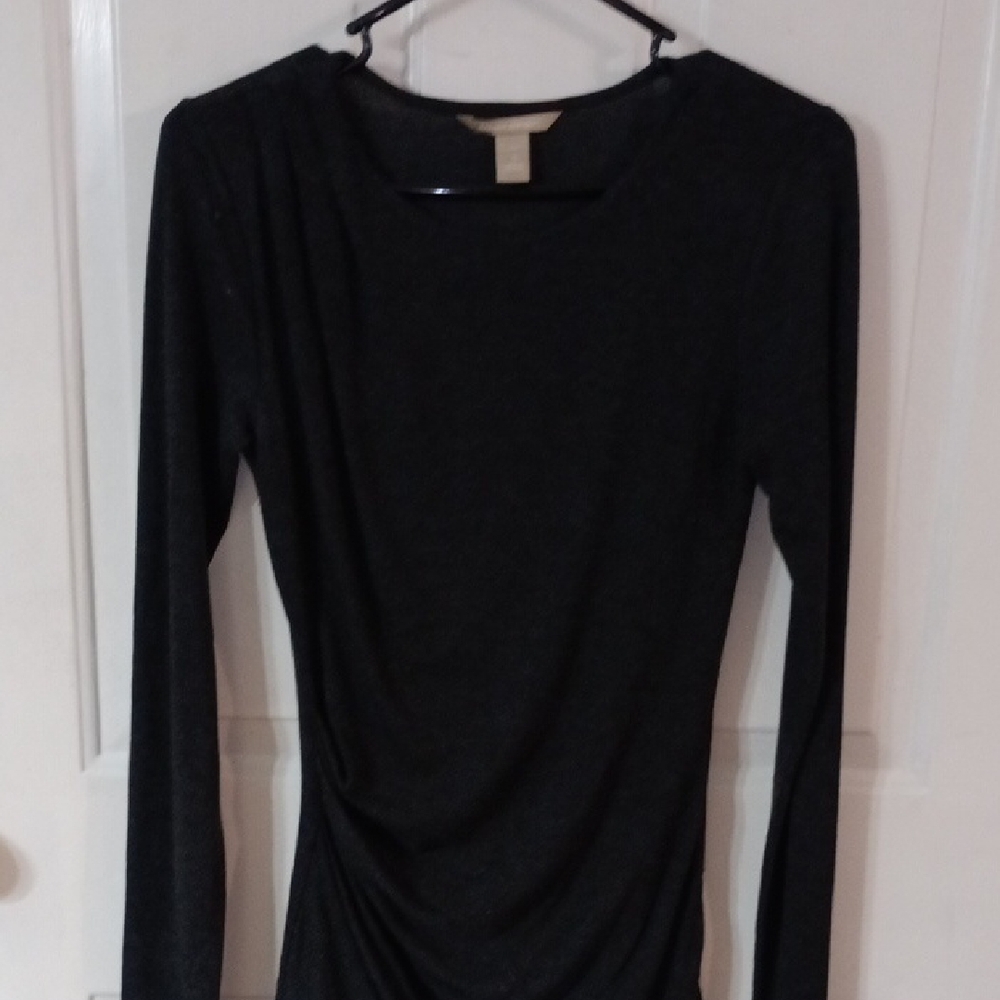 Banana Republic Charcoal Long Sleeve Dress